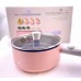 1.2L Electric Cooking Pot Stainless Steel Mini Skillet for Noodles, Soup, Porridge, Eggs, Pasta